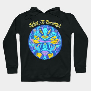 Neon Blue Butterfly Goddess Black Is Beautiful Hoodie